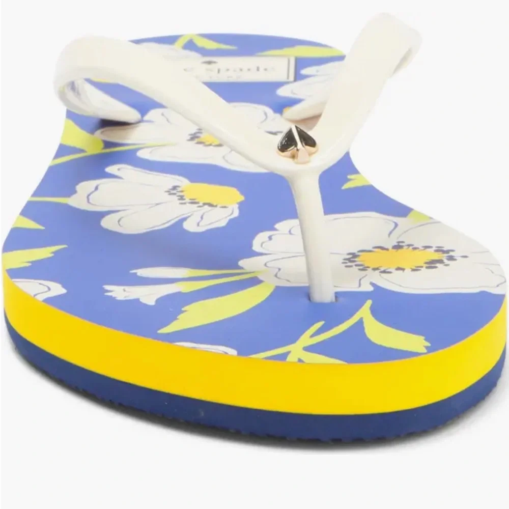 Kate Spade Blue and White Floral Sandals